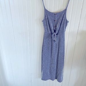 Black&White Striped Body-con Midi dress